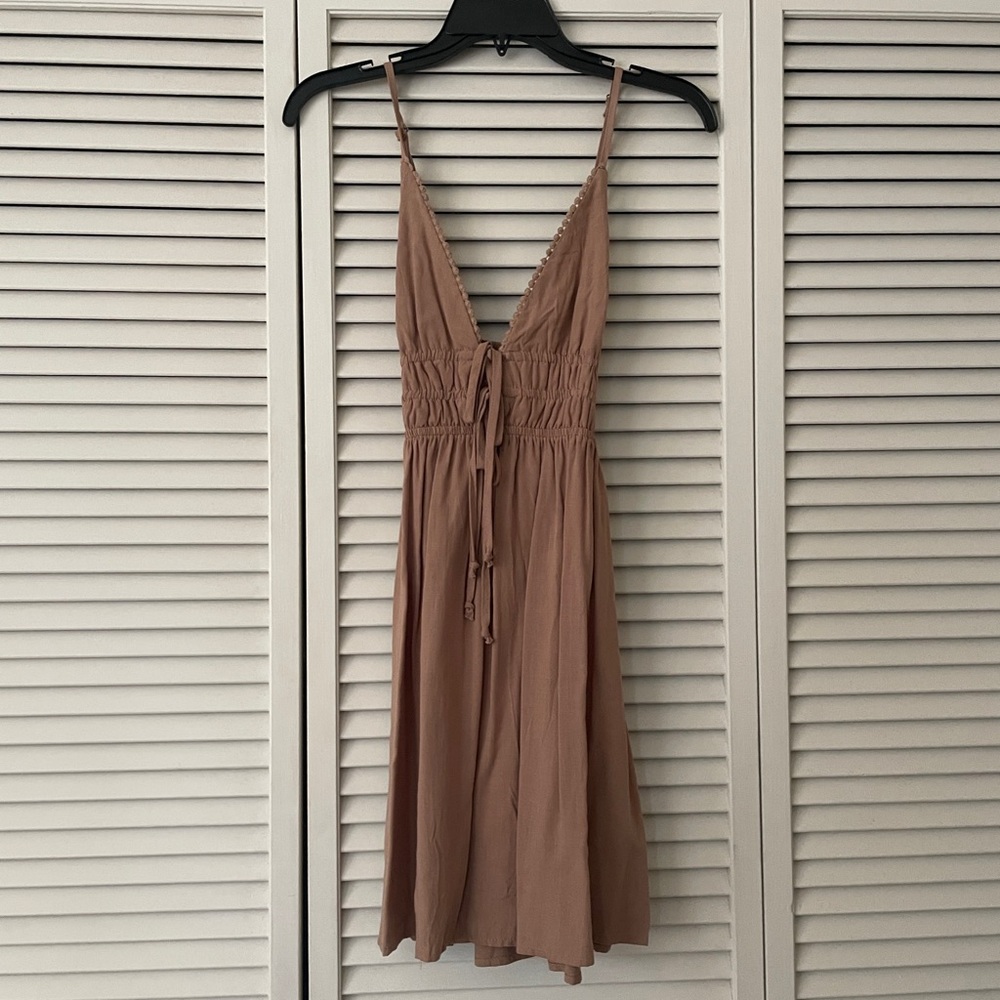 Tan short flowy dress worn once